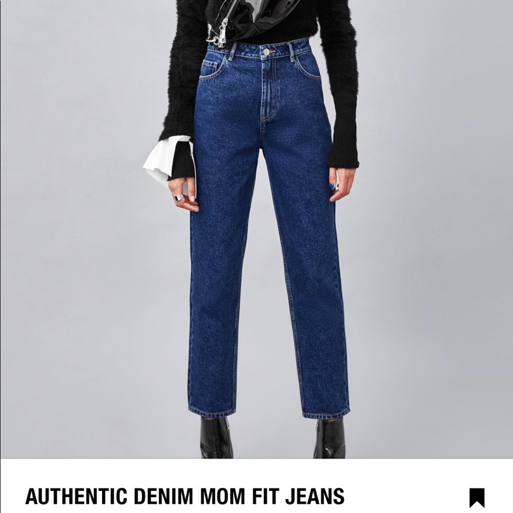 Zara Authentic Denim Mom Jeans.